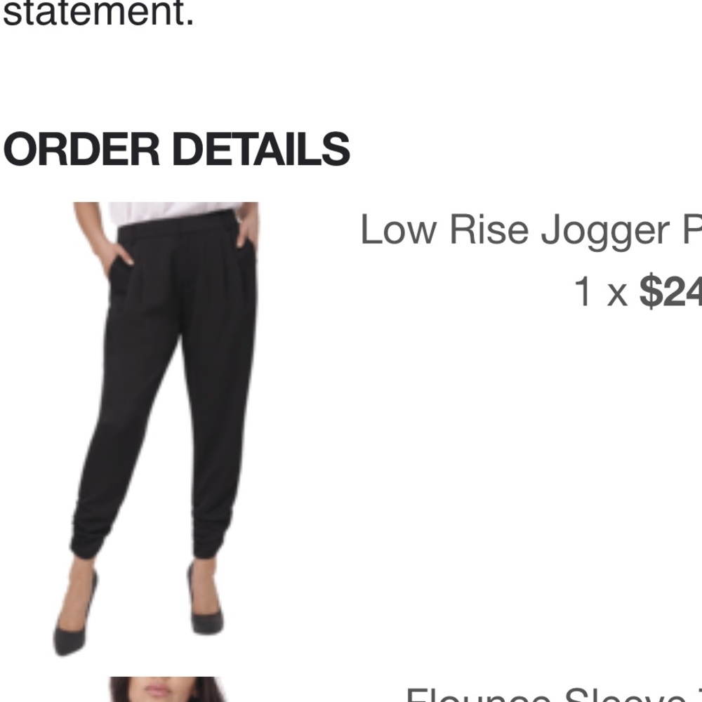 Eva Longoria Brand Low Rise Black Pants